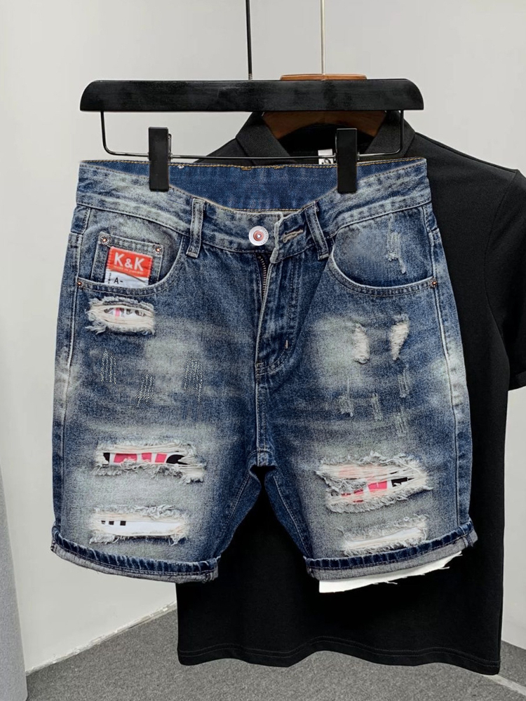 Brand Of Streetwear - 2026 Summer Ripped Straight Men Denim