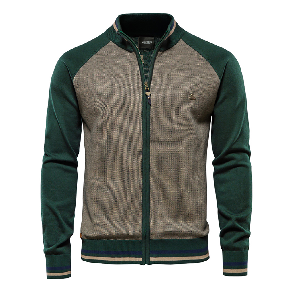 AIOPESON Spliced Cardigan Men  - Streetwear Brand Marketing 评论和价格