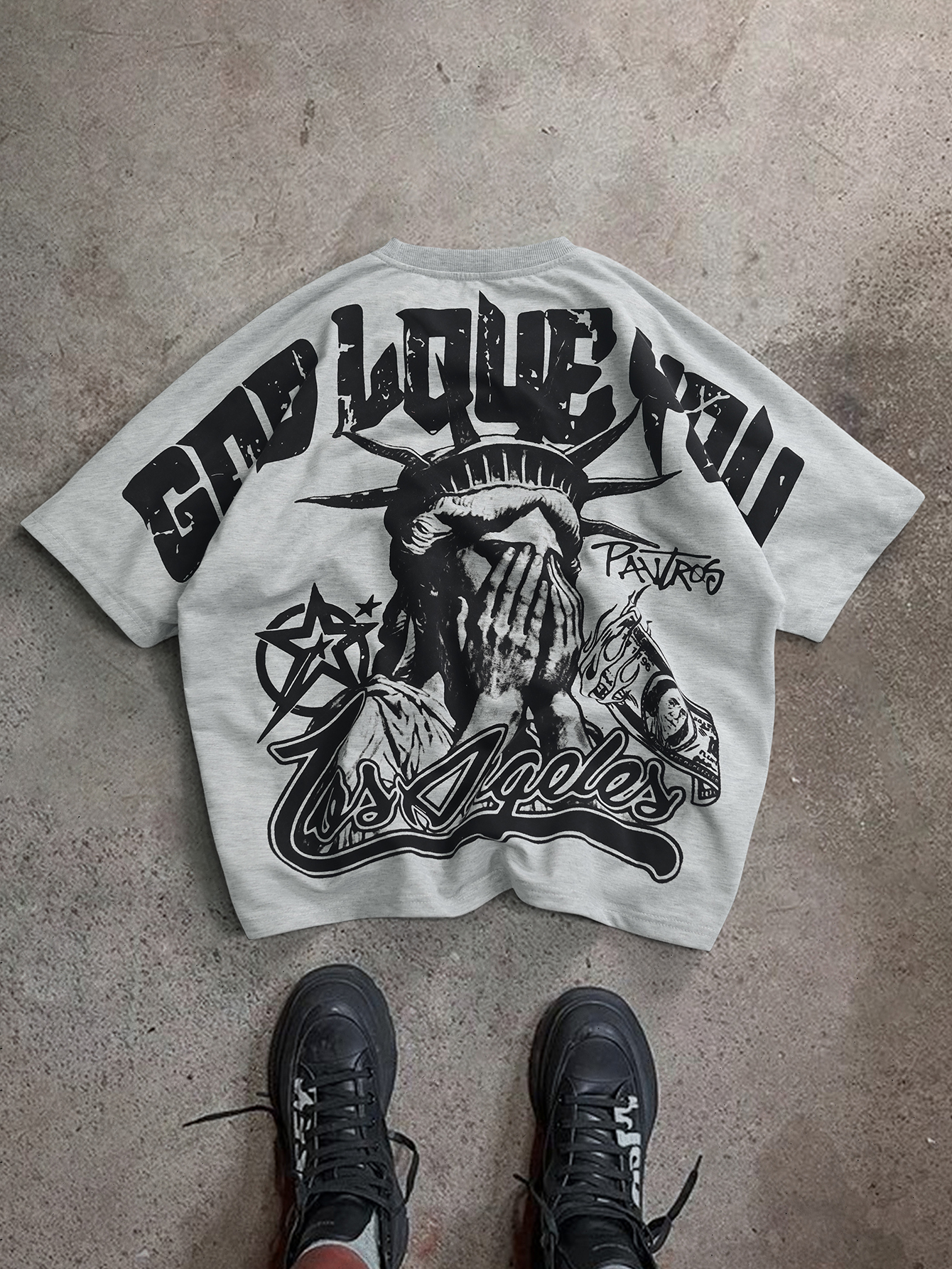 Men's Oversized Streetwear T-S - Streetwear Brand Los Angeles 评论和价格