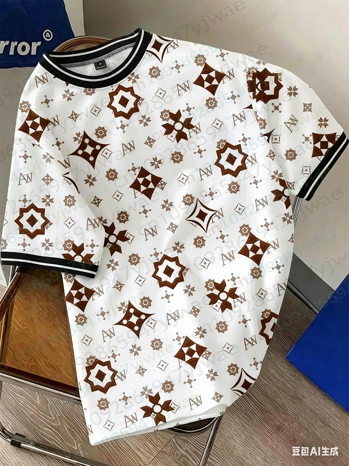 Luxury Monogram Print T-Shirt  - Streetwear Brand Marketing 评论和价格